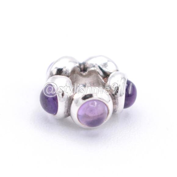 Rare Authentic Pandora Amethyst Cabochon Charm - 790538AM - Picture 7 of 9